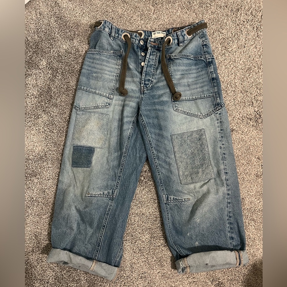 We The Free/ Free People Moxie Barrel Jeans Sz 28 in Truest Blue